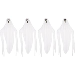Forum Novelties Set of 4 7ft Fabric Ghosts Halloween Hanging Decoration for Parties (4)