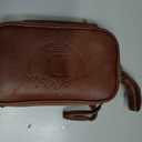 Personalized Leather Toiletry Bag for Men,Thanksgiving Day Gift for Dad Him Men,Custom Travel Shaving Bag,Dad Birthday Gift for Husband Groomsmen Anniversary Christmas Valentine's Father Day-Browm D