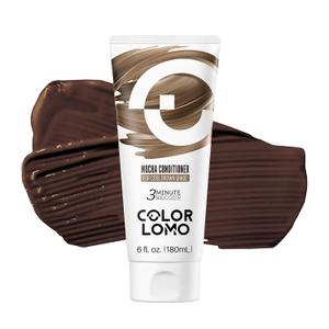 COLORLOMO Semi Permanent Hair Color - 6 oz Color Depositing Conditioner with Shea Butter & Almond Oil- Color Conditioner Depositing Hair Mask - Vegan, Paraben, Ammonia & Sulfate Free -Mocha