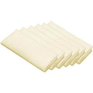 Surmente 20-Inch Polyester Cloth Napkins Linen Dinner Napkins - Set of 12 for Weddings, Banquets, or Restaurants (1-Dozen) (Ivory)