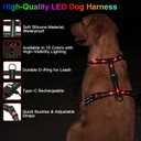 hamraba Light Up Dog Harness, No Pull Led Dog Harness with 10 Lighting Modes for Night Walking, Rechargeable Lighted Safety Vest for Medium Large DogsAdjustable Soft Nylon-Like Material (XL)