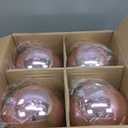 Zubebe 4 Pcs Extra Large Christmas Ball Ornaments 8'' (200 Mm) Giant Oversized Plastic Xmas Ball Big Hanging Christmas Tree Ornaments for Holiday Party Outdoor Decor(Shiny Rose Gold)