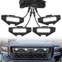Grill Lights for Nissan Frontier 2022-2024 Front Bumper Grille Marker Accent Head Lamps DRL PRO 4X X S SV SL Accessories (White)