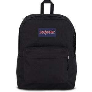 JanSport SuperBreak One Backpacks - Durable, Lightweight Bookbag with 1 Main Compartment, Front Utility Pocket with Built-in Organizer - Premium Backpack, Black, One Size