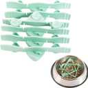 Silicone Dog Slow Feeder Bowl Insert with Suction Cups, Cuttable Food-Grade Lick Mat Divider Fits Stainless Steel Ceramic Glass Dog Bowls, Helps Slow Down Eating, Green