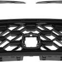 CRV Grill Set - Front Upper Grille & Radiator & Fog Light Cover w/o Hole Kit For 2023 2024 2025 2026 Honda CRV CR-V (2023-25 CRV Hybrid 2.0L)