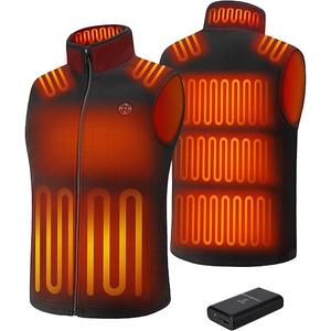 Men Heated Vest with Battery Pack Included, Fleece Electric Heating Vests 15-Zone Warming for Winter. XL
