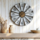 Vantic 24'' Windmill Large Wall Clock, Distressed Metal Clock