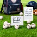 Leinuosen 24 Pcs Resin Baseball Base Centerpieces Place Card Holder Baseball Shaped Table Number Holder Name Place Photo Stand for Sports Events Wedding Party