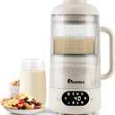 IAGREEA Nut Milk Maker Machine, Beige, 10 in 1 Noise Reducing Soy Milk Maker with 8 Blades, 35oz, Homemade Oat, Juice, Yogurt, Milk Shake, 12H Delay, 6H Keep Warm, BPA-Free, Self-Cleaning