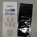 AIRSEE Semi Cured Gel Nail Strips Kit(Violet Shimmer)-Works with Any UV Nail Lamps light, Salon-Quality,Long Lasting, Easy to Apply & Remove - Includes 20Pcs 2 Prep Pads, Nail File & Wooden Stick
