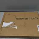 JIUYOTREE Metal Clothing Rack 43.3 Inches Clothes Garment Coat Rack with Bottom Shelf Clothing Rack for Hanging Clothes Coats Skirts Shirts Sweaters Silver Gray