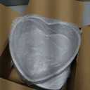 HUAKENER 8 Inch Heart Cake Pan, Set of 2 Heart Shaped Cake Pans with 60 Pieces Parchment Paper, Non-stick Cake Baking Pans for Kitchen Birthday Wedding