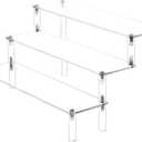 ihomecooker 3 Steps Clear Acrylic Display Riser Cupcake Stand Display for Decoration and Organizer