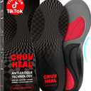 CRUVHEAL Work Orthotic Insoles - Anti Fatigue Medium Arch Support Shoe Insert Men Women - Plantar Fasciitis Flat Feet - Relieve Foot Pain - Work Boot Insoles Standing All Day (L, Gray) (L(Men 9.5-10.5||Women 10.5-11.5))