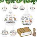 2 x Tenceur 25 Sets Christmas Team Gifts for Employee Coworkers Staff Thank You Ornaments Bulk Work Team Holiday Office Gifts Coworker Ornament Employee Christmas Money Holders for Cash Tree Decor