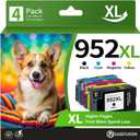 EaseFusion 952XL Ink Cartridges 4 Combo Pack Compatible for HP Printer | 952XL 952 XL Ink Works with OfficeJet 8702 7700 8210 8700 Series (Black, Cyan/Magenta/Yellow)
