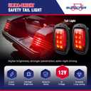 12V Deluxe Club Car DS LED Light Kit, for 1993-UP DS Gas&Electric, Golf Cart Headlight Taillight Kit with Wire Harness Turn Signal Kit Horn Brake Pad, Golf Cart Street Legal Light Kit