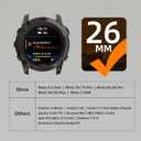 Bandletic Compatible with Garmin Fenix 5X 6X 7X Watch Band - 26mm Easy-Fit Rugged Nylon Strap with Magnetic Fidlock V-Buckle for Fenix 8 51mm/7X 6X Pro/5X Plus/3/3 HR/Tactix/Epix Pro2 51mm/Instinct 2X