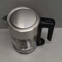 Amazon Basics Electric Kettle with Glass Carafe for Tea and Coffee, Fast Boiling, Auto Shut-Off, Boil-Dry Protection, Temperature Control, Removable Filter, 1 Liter, 1500W, BPA-Free