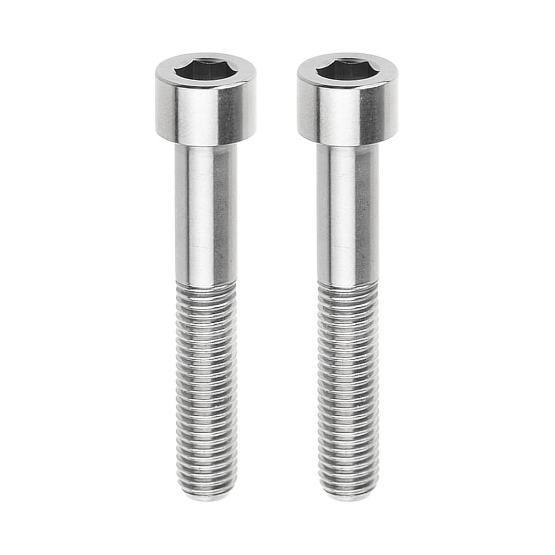 Titanium M7x40 43mm 1.0mm Pitch Allen Hex Socket Head Bolt Screw Pack of 2 (Titanium, M7x43mm)