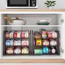 3 Tier Stackable Can Rack Organizer,for food storage,kitchen cabinets or countertops,Storage for 36 cans,Bronze