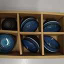 Chinese Ceramic Kung Fu Tea Set of 6, Japanese Tea Cup, Sake Cup, Ceramic Tea Set (Blue)