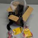 YATOINTO 2-Pack Grade 80 Trailer Safety Chain 36 Inch, Black Electrophoresis Finish with 1/4'' Red Clevis Snap Hook | Heavy Duty Transport Chain 13,200 lbs Break Strength for Towing