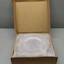 DaCakeWS Acrylic Gold Rim Reef Charger Plates 10PCS, 13inch Plastic Floral Charger Plates Wedding for Dinner (10, Reef Clear)