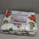 H.VERSAILTEX Dining Chair Covers Christmas Decorations Chair Cover Water Resistant Chair Cover for Dining Room Set of 4 Parson Chair Slipcovers Washable Chair Protectors Covers,Red Poinsettia/Beige