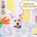 18 Pack 8 Inch Plastic Jumbo Easter Eggs White Transparent Fillable Eggs for Hunt Easter Theme Party Supplies
