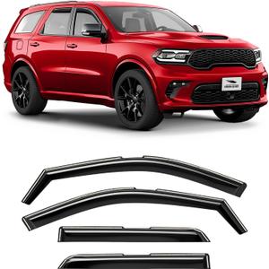 Voron Glass in-Channel Extra Durable Rain Guards for Dodge Durango 2011-2025, Window Deflectors, Vent Window Visors, 4 Pieces - 200486