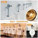 Zonon 3 Pcs 2 Inch x 1-1/2 Inch 100% Brass Closet Spud Urinal Spud Flush Valve Parts Plumbing Fitting for Toilet Urinal Repair Kit