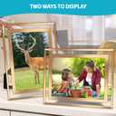 5x7 Picture Frame Set of 2, 5 x 7 Photo Frame Made of Real Glass for Horizontal or Vertical Tabletop Display, Rose Gold