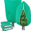 2 Pack Plant Covers Freeze Protection for Winter, 2.2oz/yd (72" X 47") Frost Blankets Cloths With Zipper/Drawstring , Large Plant Frost Protection Covers Outdoor, for Shrub Bush Fruit Tree Potte (Green)