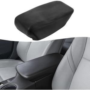 KBH Center Console Armrest Cover Replacement for Toyota Avalon 2013 2014 2015 2016 2017 2018, Vinyl Leather, Car Arm Rest Lid Skin Upholstery, Anti-Scratch, Black (Without Lid)