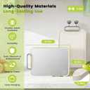 Titanium Cutting Board for Kitchen, Cutting Boards Non Toxic Double Sided Metal Pure Titanium and Wheat Straw PP Chopping Board Food Grade Easy to Clean Large Size 16"*10"*0.9"(White)