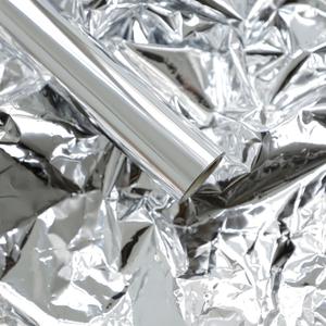 FWSA WRAPS Silver Gift Wrapping Paper Waterproof Bouquet Wrap Mirror Film Korean Style Fresh Flowers Wrapping Paper Christmas, Holiday DIY Deco 22x360 inches (Silver)