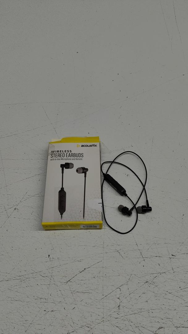 Acoustix Wireless Stereo Earbuds with In-Line Microphone and Remote