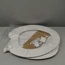 HIGHCRAFT Premium Elongated Toilet Seat with Adjustable Hinges & Quick Removal Mechanism - Molded Wood Toilet Seat - Fits Standard Elongated Toilets - Oval Seat in White