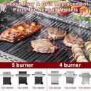 Hiorucet Grill Grease Tray Replacement Parts for Nexgrill 5 Burner 720-0888N, 720-0888, 720-0888A, Adjustable Drip Pan, Heat Plates, Burner Tubes and Igniters for Nexgrill Replacement Parts 5 Burner.