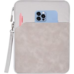 7-8 Inch Tablet Sleeve Bag, Waterproof iPad Case Pouch Cover for iPad mini 6 8.3", iPad mini 5/4/3/2/1/7.9" Tablet, Samsung Galaxy Tab S2 8.0, Tab A 8.0, ZenPad Z8s 7.9, 7-8 Inch iPad, Grey