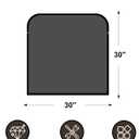 Black Bathroom Vanity Mirror 30x30 Inch | Metal Framed Bathroom Mirror for over Sink, Living Room, Bedroom, Entryway, Mantel, Fireplace Decor, Wall Mounted