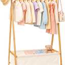 Homde Sturdy Kids Clothes Rack: 66 lb Capacity for Growing Wardrobe Needs