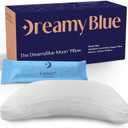 DreamyBlue Moon Pillow Adjustable Loft, Luxury Cover, Shredded Memory Foam for Back, Side and Combination Sleepers Neutral Alignment for All CertiPUR-US Certified Foam (King)
