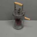 Butter Churn - Wooden Handle Shakes Stainless Steel Gear Manual Butter Maker, Butter Churner Hand Crank Mason Jar, Baking of Top Gadgets Butter Maker Cream Mixer (51oz)