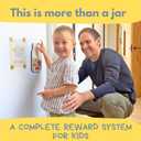 Magnetic Reward Jar System with Illustrated Flash Cards Visual Chore Chart and Behavior Tracker for Daily Routines at Home or Classroom