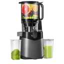 Cold Press Juicer, 5.8" Wide Feed Chute Juice Extractor Machine with 400W, High Juice Yield, Slow Masticating Juicer for Whole Vegetables & Fruits, Silver Gray