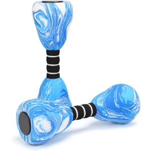 2PACK Aquatic Exercise Dumbbells, EVA Foam Barbells, Water Weights for Pool Exercise, Water Dumbbells for Men Women Water Workouts, Swimming Training