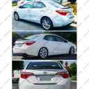 2014-2019 Compatible with Toyota Corolla Sedan Rear Trunk Spoiler, R Style Duckbill Design, Carbon Fiber Pattern ABS WheelX